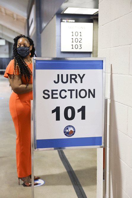 Entering the Jury Call Seating Room
